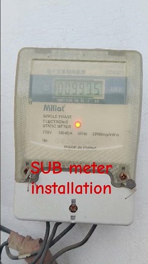 sub meter installation