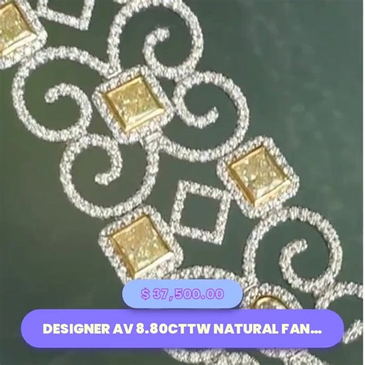 Elegance isn’t just an accessory; it’s a statement. ✨💖 Introducing our Designer AV 8.80cttw Natural Fancy Yellow and White Diamond Bracelet, a stunning fusion of luxury and artistry in 14K yellow and white gold. This exquisite piece radiates joy and confidence, capturing the warmth of fancy yellow diamonds alongside shimmering whites. A perfect companion for your most memorable moments or an elegant day at the office! 💎🌟 Limited stock available — elevate your collection today! 🛍️⏰ $37,500.00