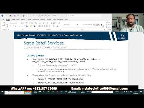 New Perspectives Word 365/2021| Modules 5-7 : SAM Capstone Project 1a | Sage Retail Services