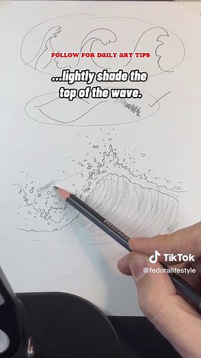 Easy Ocean Wave Drawing Tutorial