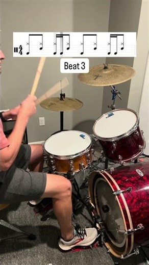 Good drum fundamentals can come from basic drum beats #drums #drumming #drumlesson #drumpractice