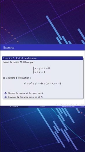 exercice 6 sur la géométrie élémentaire d'espace #mathematica #maths
