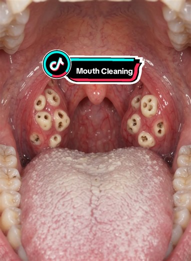 "Satisfying Mouth Cleaning" 🤮#1millionaudition #ASMR #tonsilstones #f...