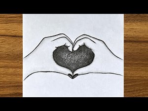 How to draw a love hand || Easy drawing ideas for beginners || Easy drawings step by step