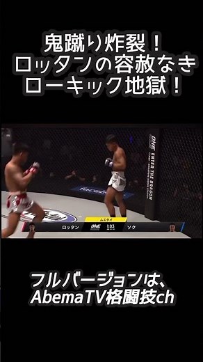 鬼蹴り炸裂！ロッタンの容赦なきローキック地獄