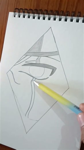 👁️ Kakashi Eye Drawing ✏️ | Sharingan Detail Art #shorts