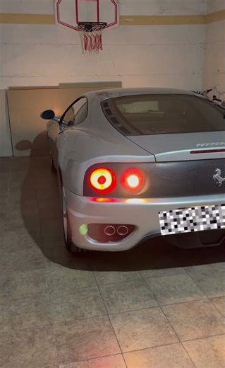 Ferrari 360 manual cold start and small revs (for Tesla lovers) #ferrari #coldstart #exhaustsound