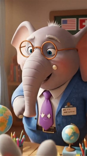 A Fun French Lesson from Mr Elephant – Learn with Cute Animal Students!