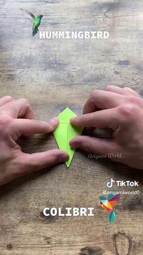 Origami Hummingbird Colibri #hummingbird #colibri #origamitutorial #origamibird #paperbird #instruction
