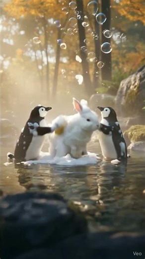 They help the cute and helpless rabbit get clean.