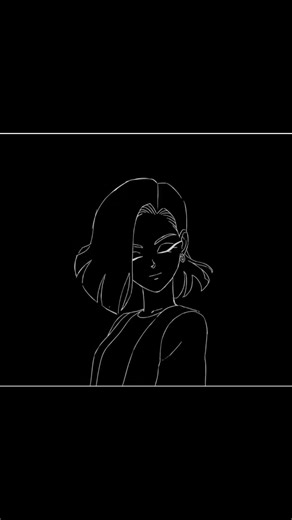 Hair movement animation |straight ahead| animation practice #android18 #animation #bouncyball