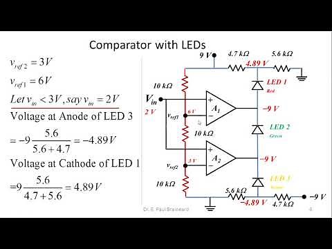 Op Amp Three level comparator with LEDs