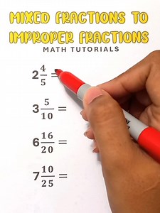 53K views · 1K reactions | Mixed Numbers to Improper Fractions‼️ #fractions #mathtutor #Mathematics #Teachergon #mathtutorial #mathreview #mathematics #mathhack #maths #MathViral #MATH #math | Math Tutorials | Facebook