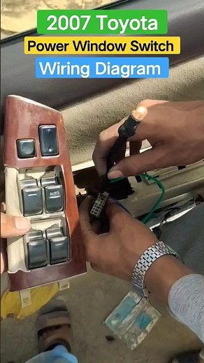 2002-2007 Toyota Corolla Power Window Switch Wiring Diagram | Toyota Window Switch Repair