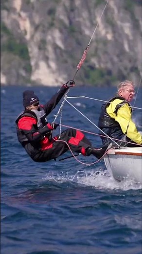 Sailboat Race: Intense Action, Teamwork, and Stunning Mountain Views!