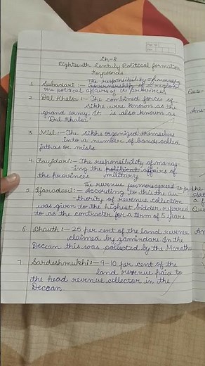 class 7th history chapter-,8 Eighteenth century political formation #