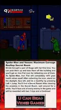 U Can Beat Video Games - Spider-Man and Venom: Maximum Carnage - Rooftop Secret Room