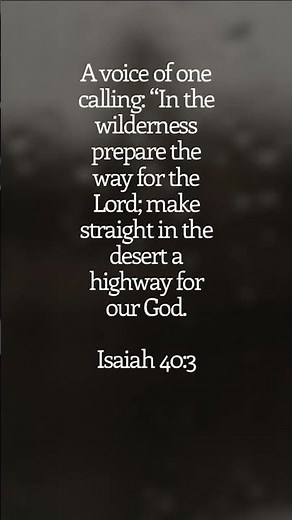 Verse of the day | Isaiah 40:3 #bibleverse