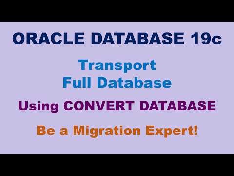 Oracle Transport Part 1: Convert Full Database