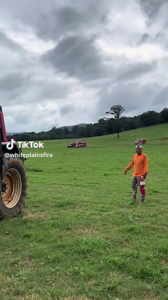 Volunteer Firefighters Respond to Barn Fire Emergency