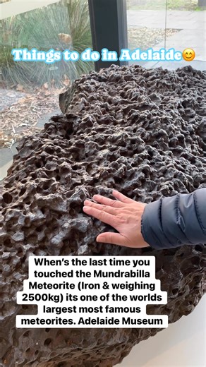 Things to do in Adelaide, touch the Meteorite at the entrance to the SA Museum #thingstodoinadelaide #southaustralia #adelaide | Welcome to SA