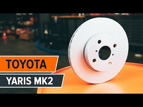 How to change front brake discs on TOYOTA YARIS Mk2 [TUTORIAL AUTODOC]