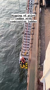 Rigging of pilot ladder with combination ladder #pilotladder #lifeatsea #alanazucena #reelsvideoシ #reelsfbシ #reelsfacebook #marinoreels #CombinationLadder #marinongmanlalayag | Sealander Seahunters | Facebook