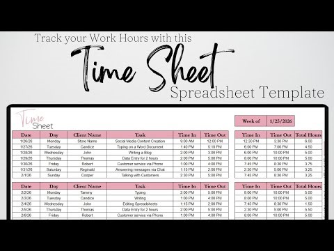 Time Sheet Template Google Sheets, Work Hours Calculator Excel Spreadsheet, Timesheet Tracker