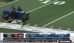 Throwback: When Chiefs star DT Chris Jones had a problem with his third leg while running the 40-yard dash at the 2016 NFL combine.This one hurt…😬😬😬