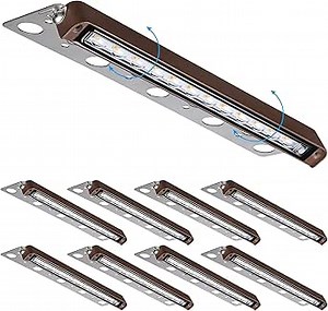 LEONLITE 8-Pack Premium Series 12 Inch Dimmable LED Hardscape Lighting 3 Way, 3W/5W/7W Retaining Wall Lights, Low Voltage Landscape Lights, 12V Paver Light, Outdoor Step Light, 3000K Warm White, ETL