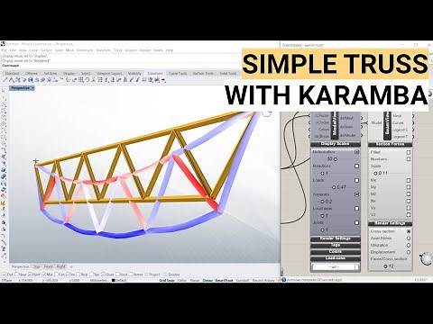 Tutorial: Simple Truss Structural Analysis with Karamba in Grasshopper and Rhino