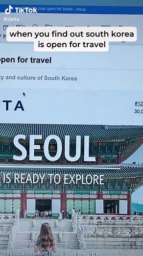 brb going to seoul ✈️ #deltaairlines #traveltiktok #seoul