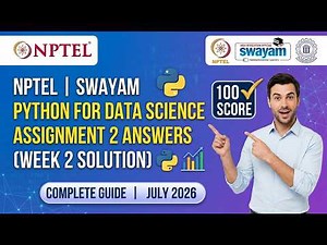 NPTEL Python For Data Science Assignment 2 Answers | Week 2 Solution (July 2026) | SWAYAM