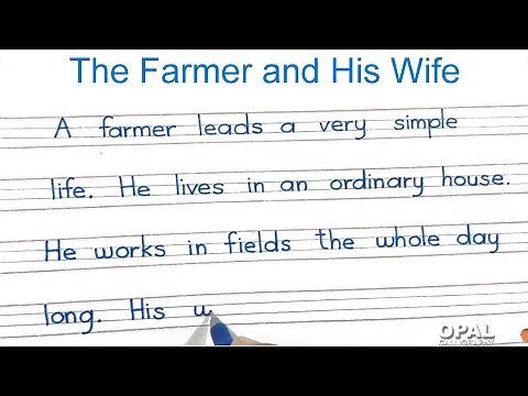 Learn English Straight Handwriting Paragraph on four lines