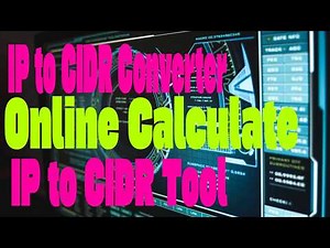 IP to CIDR Converter Subnet & Network Calculation Tool