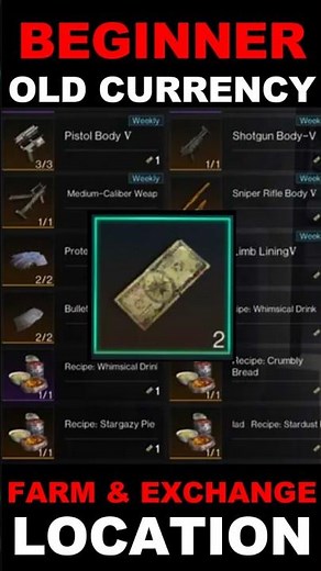 Beginner Must Have Old Currency Farm & Exchange Easy Location & Recipe Formula🥶#oncehuman