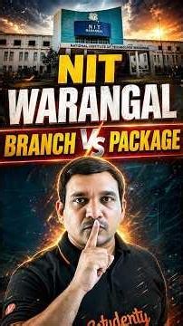NIT Warangal Branch vs Package 2026 #kiransir #nit #nitwarangal