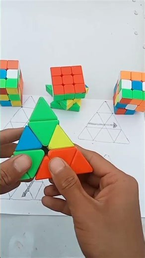 1 Try Mein Pyramid Cube Solve 🔥#pyraminx #onetrychallenge #cubeskills #viralreels #shortsvideo #cube