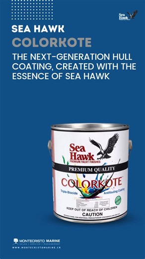 🎨 Tired of dull, uneven bottom paint that fades too fast? Old antifouling can struggle to keep marine growth at bay, making fouling removal a headache. Sea Hawk ColorKote delivers a premium underwater finish with protection AND vibrant color that lasts. It’s the antifouling solution that performs and looks great doing it. Stop by Montecristo Marine and upgrade your bottom paint today! #MontecristoMarine #SeaHawkPaints #ColorKote #Antifouling #BoatMaintenance HullProtection | Montecristo Marine
