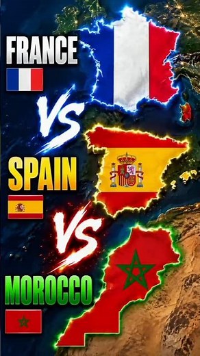 France vs Spain vs Morocco | Country Comparison 2026 🌍 | Map, Population, Area & Economy