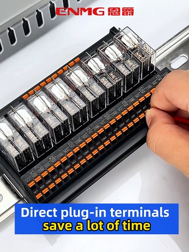 Are you still worried about the slow wiring of relays? #plc #cabinet #machine #relay #electric