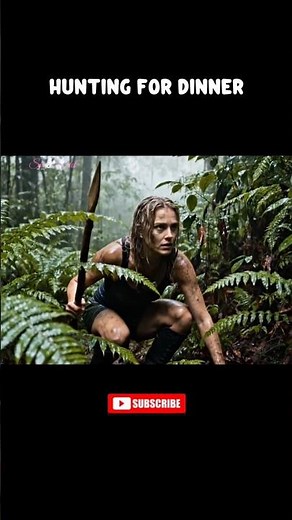 Rainforest Survival | HUNTING For Dinner 🍖🐇 #SheAndWild #NatureLife #SilentSurvival #ForestWoman