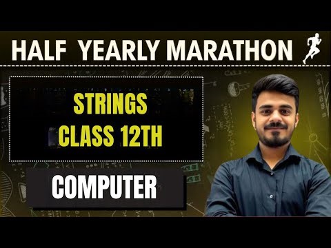 STRINGS | ISC CLASS 12 COMPUTER | Hritik Raj | #isc12 #isc #computer #yashmaheshwari #isc