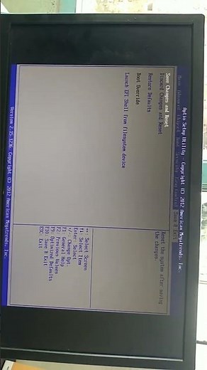 Aptio Setup Utility Copyright (C) 2012 American Megatrends, Inc. Windo problem solve leptop computer