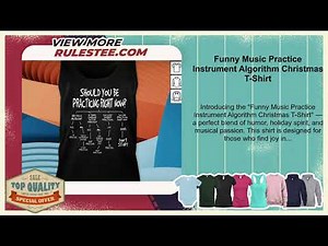 Funny Music Practice Instrument Algorithm Christmas T-Shirt