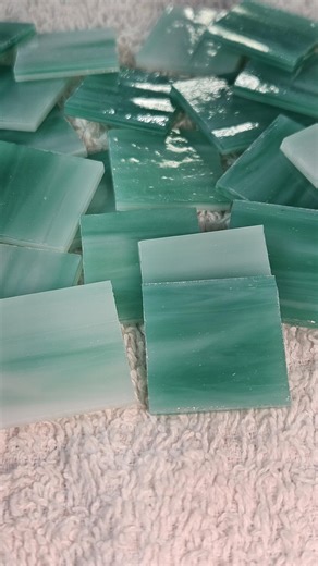 1" Cruise Green Stained Glass Mosaic Tile 25 PC - Etsy