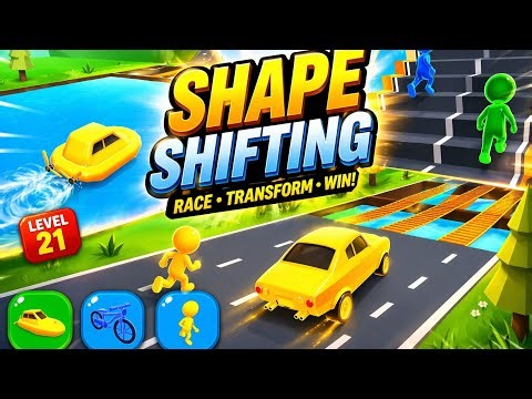 Shape Shifting Game – Transform & Win Every Level! 🚗🚤🏃‍♂️