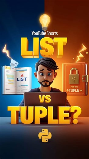 Python List vs Tuple Explained in 60s | Stop Confusing Them Forever! ⚡