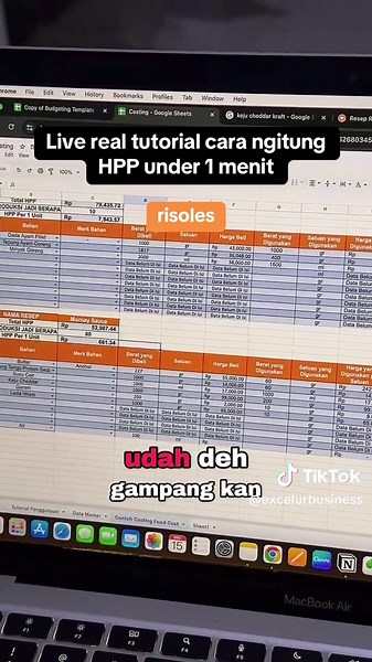 Tutorial Cara Hitung HPP di Excel