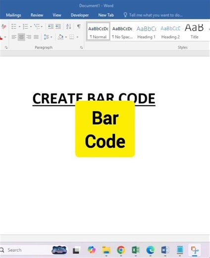 || How to create Bar Code in MS Word | Toggle | Right Click ||